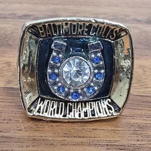 Baltimore Colts Championship‎ Ring 1970 Men's Sz 10 Fan Edition Gold Superbowl